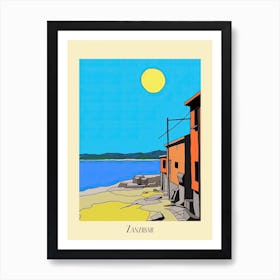 Poster Of Minimal Design Style Of Zanzibar, Tanzania 1 Art Print