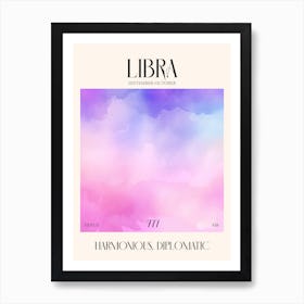 Libra 2 Zodiac Sign Art Print