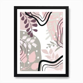 Abstract Floral Pattern 21 Art Print