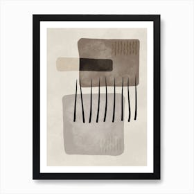Abstract Painting With Brush Strokes 03 Art Print