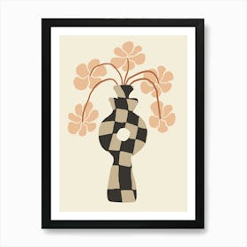 Checkered Vase Art Print