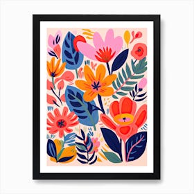 Floral Fantasy; Matisse Style Whimsical Dance Art Print