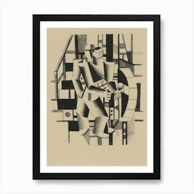 Fernand Léger Composition Aux Deux Personnages (Saphire 2) (1920) Art Print