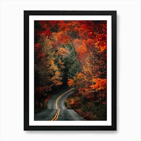 Autumn Road Art Print