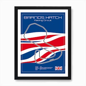 Racetrack Brands Hatch Art Print