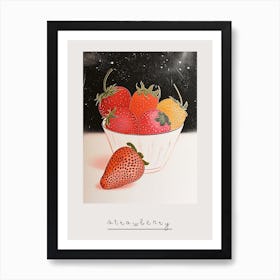 Art Deco Strawberry Still Life 2 Poster Art Print