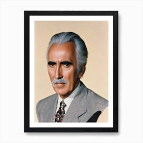 Christopher Lee Retro Collage Movies Art Print