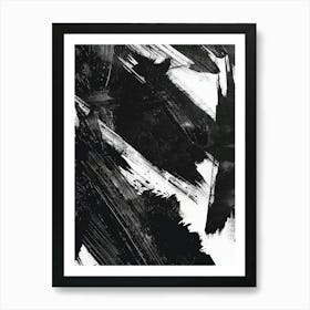 Abstract Black And White Painting 8 Art Print