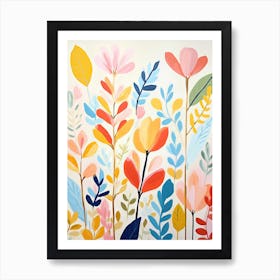 Flowers 36, Matisse style, Floral texture Art Print