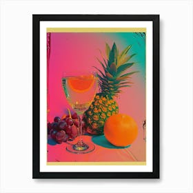 Funky Fruit Polaroid Inspired 1 Art Print