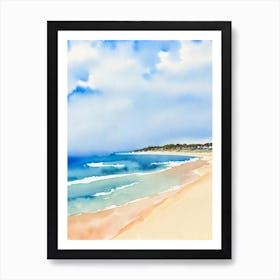 Grange Beach 3, Australia Watercolour Art Print