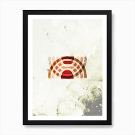 Boho Abstract Art Illustration In A Photomontage Style 06 Art Print