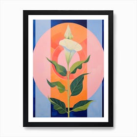 Snapdragon Flower 4 Hilma Af Klint Inspired Pastel Flower Painting Art Print