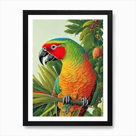 Parrot 2 Haeckel Style Vintage Illustration Bird Art Print