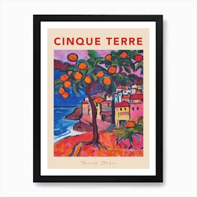 Cinque Terre Italia Travel Poster Art Print