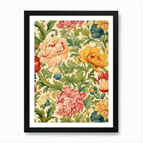 Floral Wallpaper 99 Art Print