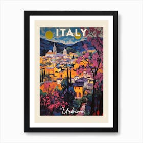 Urbino Italy 4 Fauvist Painting Travel Poster Art Print