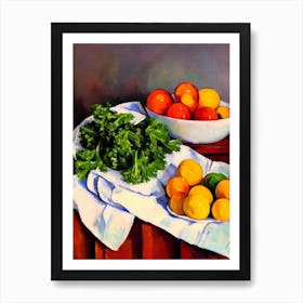 Rapini 3 Cezanne Style vegetable Art Print