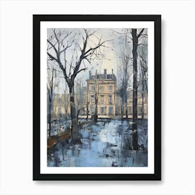 Winter City Park Painting Villa Doria Pamphili Rome Italy 3 Art Print