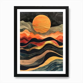 Sunset Over The Ocean 46 Art Print