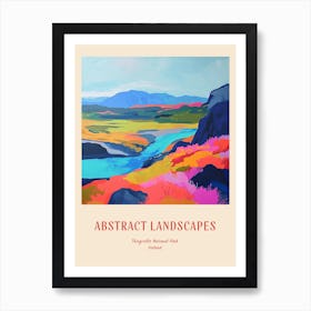 Colourful Abstract Thingvellir National Park Iceland 2 Poster Art Print