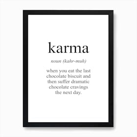 Karma Meaning Print Art Print