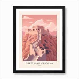 Great Wall Of China Travel Poster Art Print