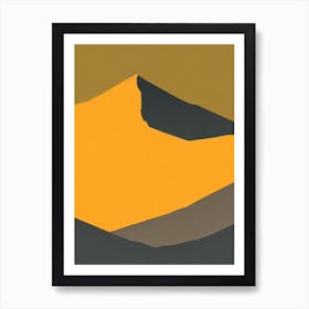 Sierra Nevada National Park Spain Retro Two Tone Art Print