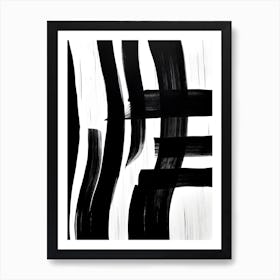 Black And White Abstract Painting Art Print