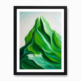 Green Mountain Abstract Art Print