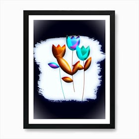 Abstract Floral Tulips Art Print