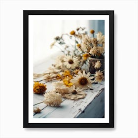 Dry Flowers Arrangement Art Print