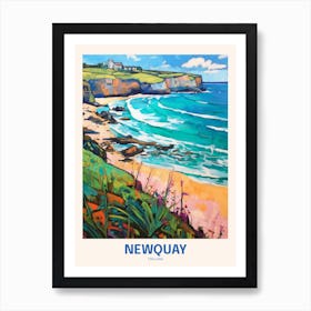 Newquay England Uk Travel Poster Art Print