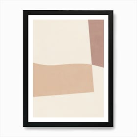 ABSTRACT MINIMALIST GEOMETRY - NUDE 01 Art Print