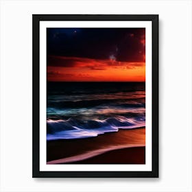 Sunset At The Beach 609 Art Print