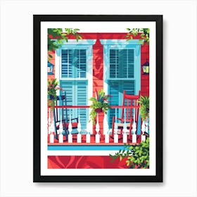 Shabby Chic Porch Art Print