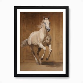 A Horse Painting In The Style Of Trompe L Oeil 4 Art Print