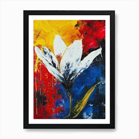 White Flower, Pop Art Poster