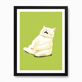 White Cat 6 Art Print