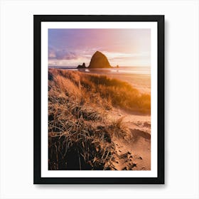 Pastel Sunset At Cannon Beach Art Print