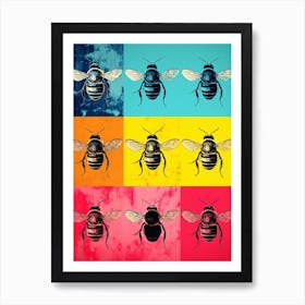 Bee Pop Art Painting Inspired 3 Art Print