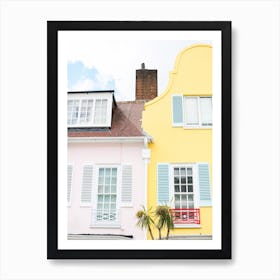 Pink Yellow London Home Art Print