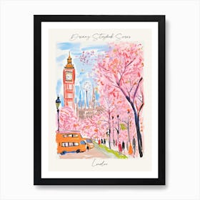 Poster Of London, Dreamy Storybook Illustration 3 Art Print