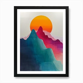 Sunset Over The Mountains 7 Art Print