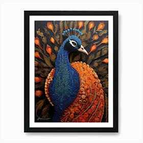 Default Australian Aboriginal Dot Painting Style Art Peacock 0 (1) Art Print