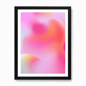 Pink Soft Aesthetic Aura Gradient Minimalist Background Art Print