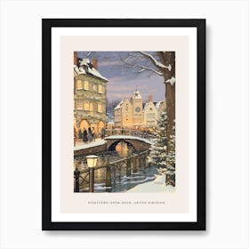 Vintage Winter Poster Stratford Upon Avon United Kingdom 3 Art Print