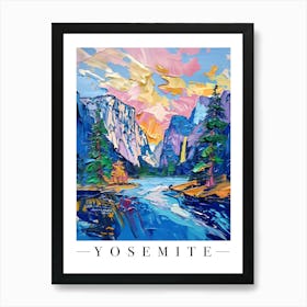 Yosemite Colourful Abstract Art Print Art Print