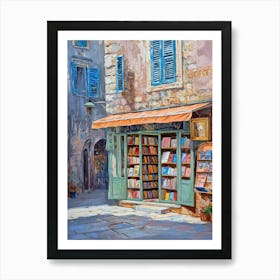 Dubrovnik Book Nook Bookshop 3 Art Print