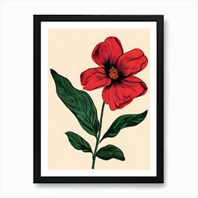 Hibiscus Flower 4 Art Print